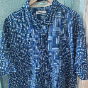 TOMMY BAHAMA MENS LEI COMO CHECK GEO PRINT  3X